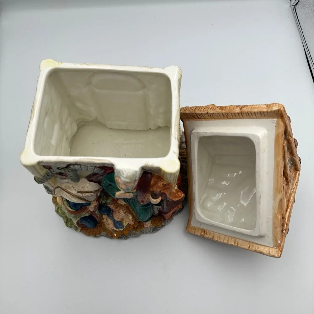 Vintage Mercuries China Nativity Scene Cookie‎ Jar Holy Family Religious Decor